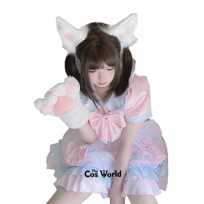 Japanese Sweet Lolita Pink Blue Apron Maid Dress Uniform Housekeeper Maidservant Restaurant Outfits Anime Cosplay Costumes
Japanese Sweet Lolita Pink Blue Apron Maid Dress Uniform Housekeeper Maidservant Restaurant Outfits Anime Cosplay Costumes