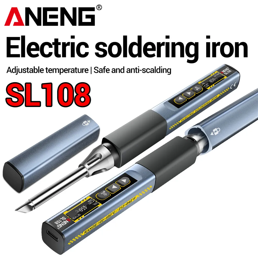 ANENG SL108 Electric Soldering Irons PD 96W QC Adjustable Temperature Fast Heat Portable Digital Smart Soldering Iron Tools
ANENG SL108 Electric Soldering Irons PD 96W QC Adjustable Temperature Fast Heat Portable Digital Smart Soldering Iron Tools