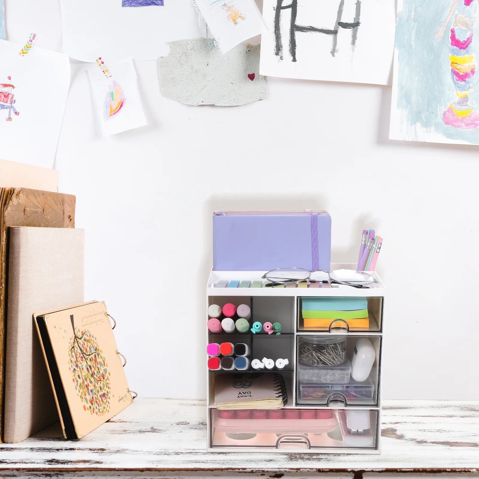 Desktop Organizer with Drawers Clear Storage Box for Office Supplies Makeup Jewelry Stationery Desk Shelf Countertop Organizer
Desktop Organizer with Drawers Clear Storage Box for Office Supplies Makeup Jewelry Stationery Desk Shelf Countertop Organizer