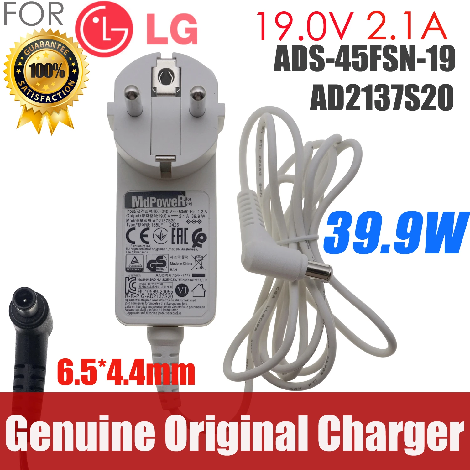 19 В 2,1 А ADS-45SQ-19-3 импульсный монитор адаптер переменного тока для LG 27UL500 27UK500 27UL550 27BL55U 27UD68 источник питания EAY 65890001
19 В 2,1 А ADS-45SQ-19-3 импульсный монитор адаптер переменного тока для LG 27UL500 27UK500 27UL550 27BL55U 27UD68 источник питания EAY 65890001