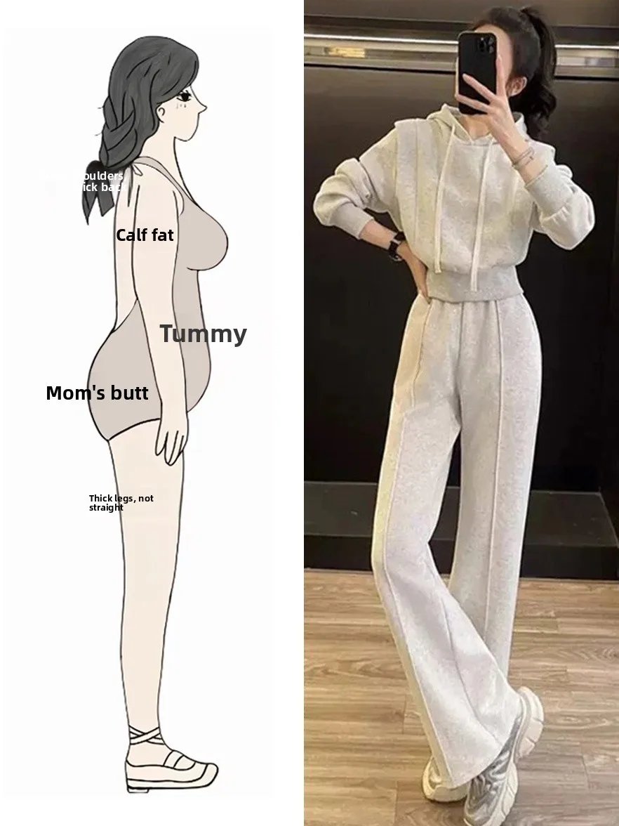 Salt Series, осенне-зимний комплект спортивной одежды Faion, женская утягивающая антивозрастная толстовка с капюшоном, широкие брюки, повседневный комплект из двух предметов
Salt Series, осенне-зимний комплект спортивной одежды Faion, женская утягивающая антивозрастная толстовка с капюшоном, широкие брюки, повседневный комплект из двух предметов