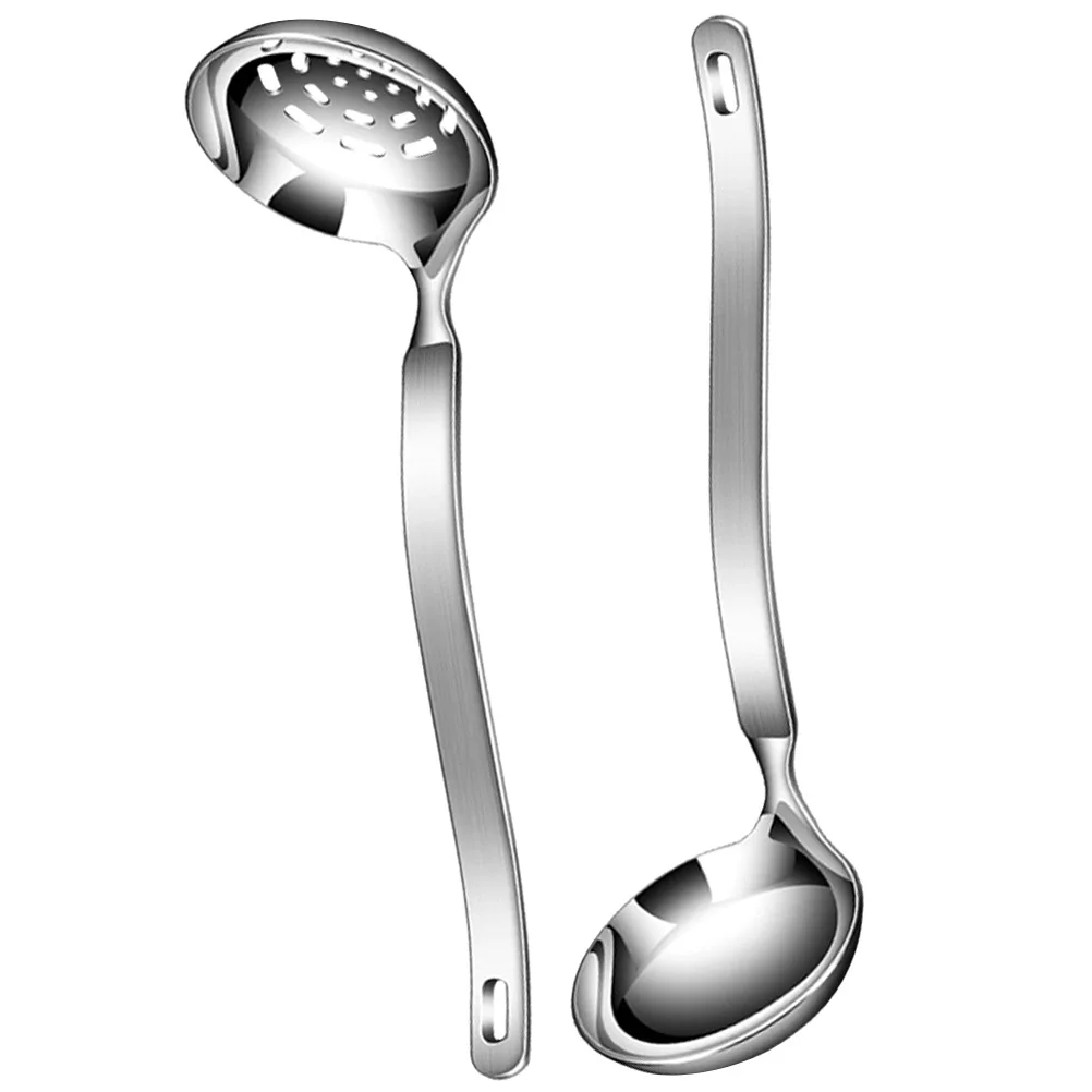 1 set Stainless Steel Soup Set Serving Ladle Slotted Colander Spoon Food Household Reusable Kitchen Utensils Ergonomic for Home
1 set Stainless Steel Soup Set Serving Ladle Slotted Colander Spoon Food Household Reusable Kitchen Utensils Ergonomic for Home