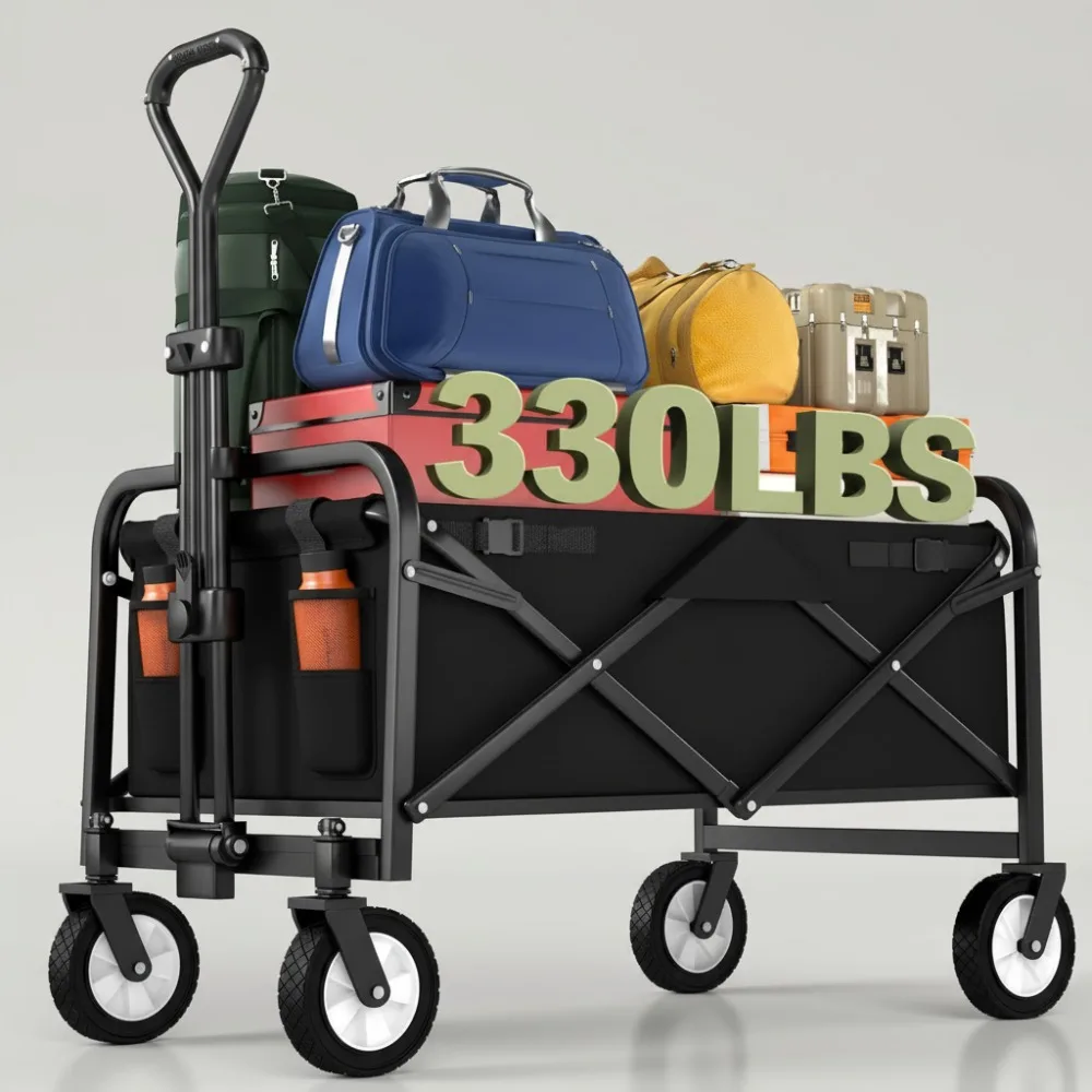 Collapsible Folding Wagon Cart with All-Terrain Wheels for Garden Beach Grocery Shopping Outdoor Use
Collapsible Folding Wagon Cart with All-Terrain Wheels for Garden Beach Grocery Shopping Outdoor Use