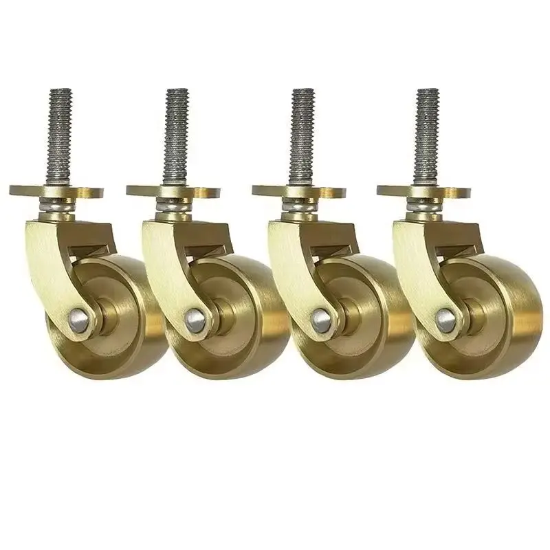 HOT 4PCS Solid Brass Wheel Universal Furniture Casters Table Chair Sofa Bar Piano Feet Rollers Flexible Rotation Pulleys Runners
HOT 4PCS Solid Brass Wheel Universal Furniture Casters Table Chair Sofa Bar Piano Feet Rollers Flexible Rotation Pulleys Runners