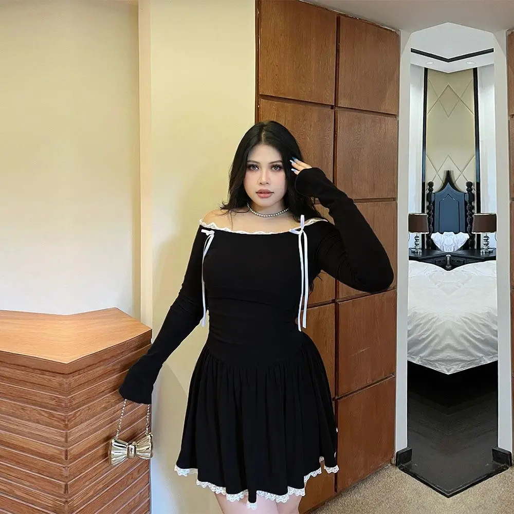 Large Size Women's One oulder Lace Texture Dr High Waist Gored Skirt Long Sve Sweet And Spicy Sle Busin Casual
Large Size Women's One oulder Lace Texture Dr High Waist Gored Skirt Long Sve Sweet And Spicy Sle Busin Casual