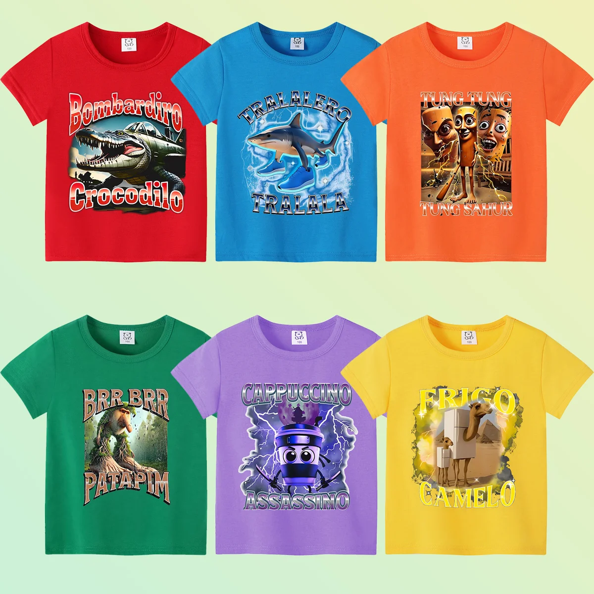 Italian Brainrot Kids T-Shirt Summer Boys Casual Tshirt Bombardiro Crocodilo Print Tops Tee Children Cotton Fashion Clothes Gift
Italian Brainrot Kids T-Shirt Summer Boys Casual Tshirt Bombardiro Crocodilo Print Tops Tee Children Cotton Fashion Clothes Gift