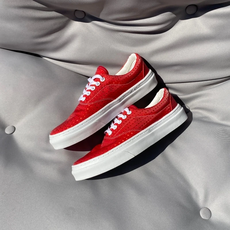 Мужские кеды Street Vitality Red 2026 с низким верхом, темным жаккардовым узором, дышащие, повседневные, большие размеры 36-48, модные
Мужские кеды Street Vitality Red 2026 с низким верхом, темным жаккардовым узором, дышащие, повседневные, большие размеры 36-48, модные
