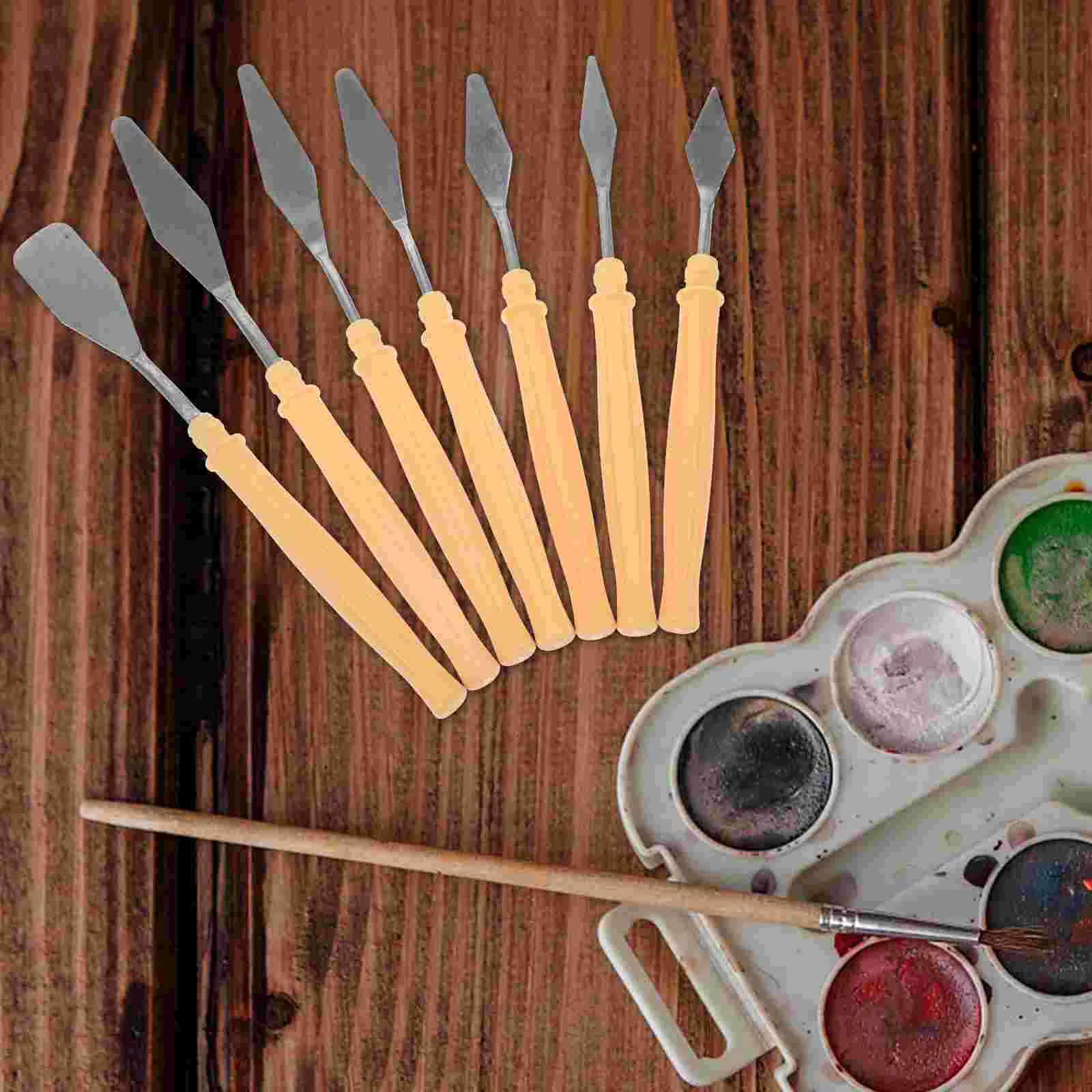 7 Pcs Oil Painting Knife Set Trowel Useful Mixing Scrapers Stainless Steel Practical Spatulas
7 Pcs Oil Painting Knife Set Trowel Useful Mixing Scrapers Stainless Steel Practical Spatulas