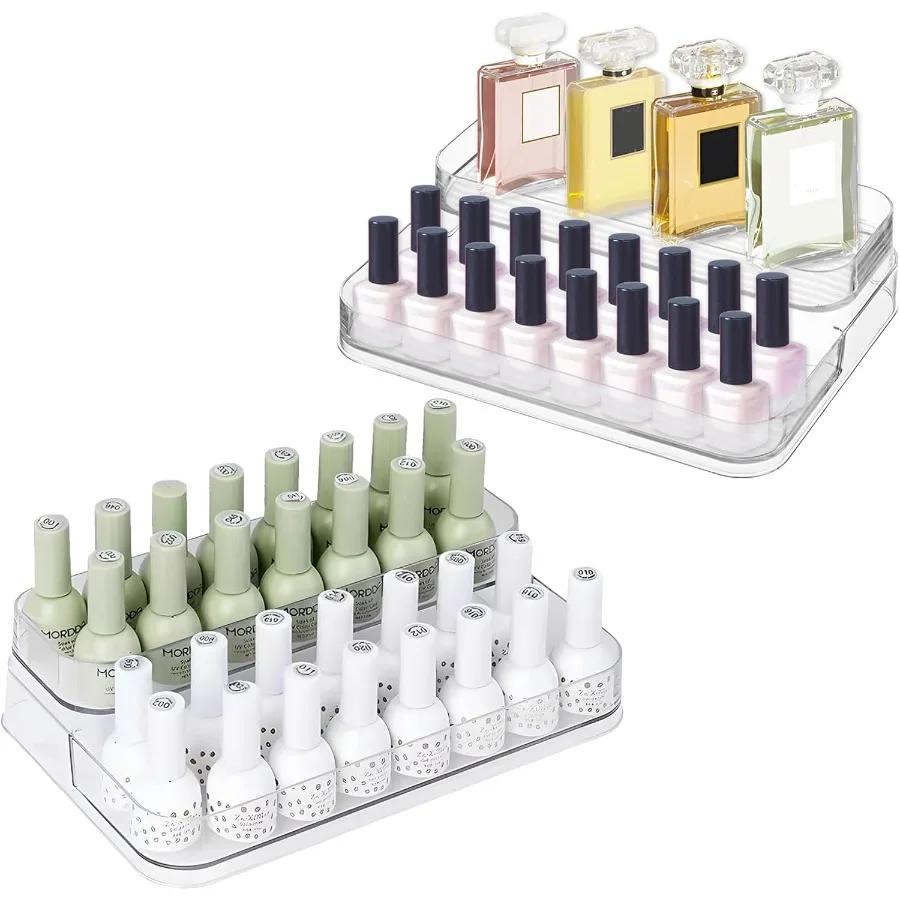 2 Tier 4 Rows Clear Acrylic Nail Polish Organizer Display Stand with Storage Rack for Nail Art Supplies Essential Oils Makeup B
2 Tier 4 Rows Clear Acrylic Nail Polish Organizer Display Stand with Storage Rack for Nail Art Supplies Essential Oils Makeup B