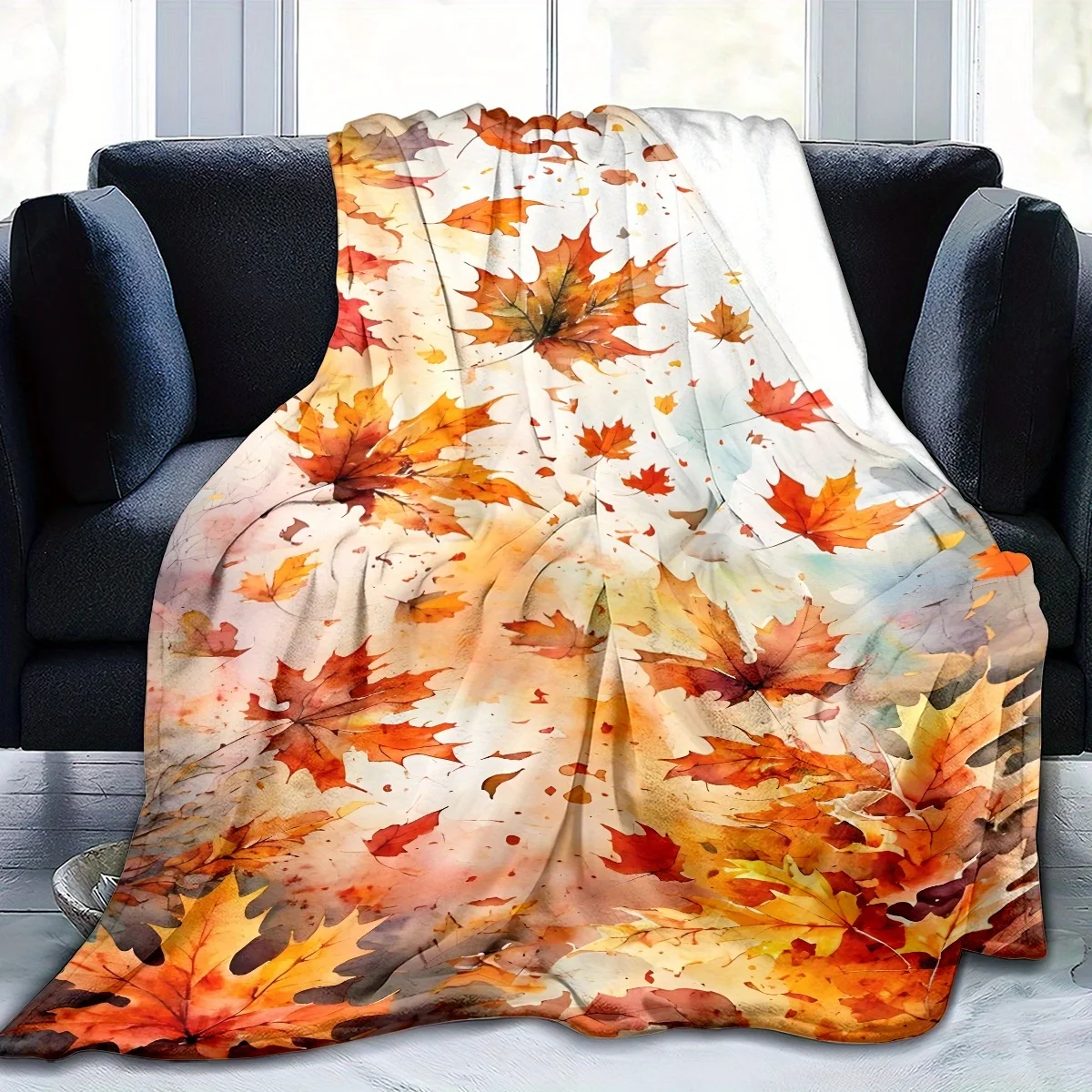 Bohemian Fall Foliage Blanket - Soft Warm Flannel Throw - Floating Leaves Design for Camping All-Season Housewarming Home Decor
Bohemian Fall Foliage Blanket - Soft Warm Flannel Throw - Floating Leaves Design for Camping All-Season Housewarming Home Decor