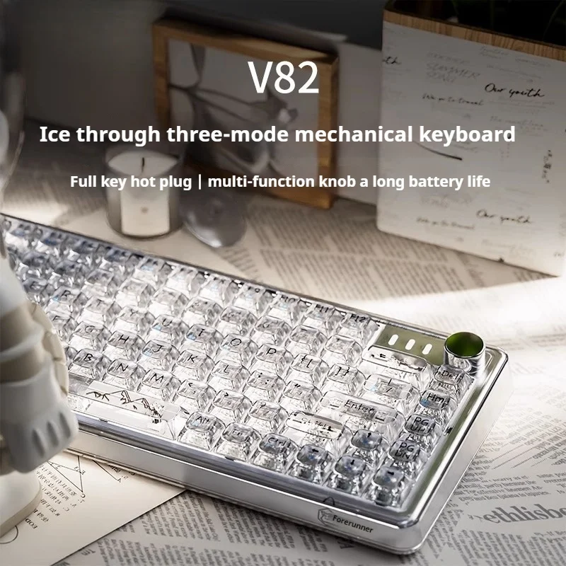 Прозрачная Беспроводная механическая клавиатура V82 с тремя режимами, колпачок для ПК, полная клавиша, Горячая вилка, Электронный Спортивный игровой плеер для офиса
Прозрачная Беспроводная механическая клавиатура V82 с тремя режимами, колпачок для ПК, полная клавиша, Горячая вилка, Электронный Спортивный игровой плеер для офиса