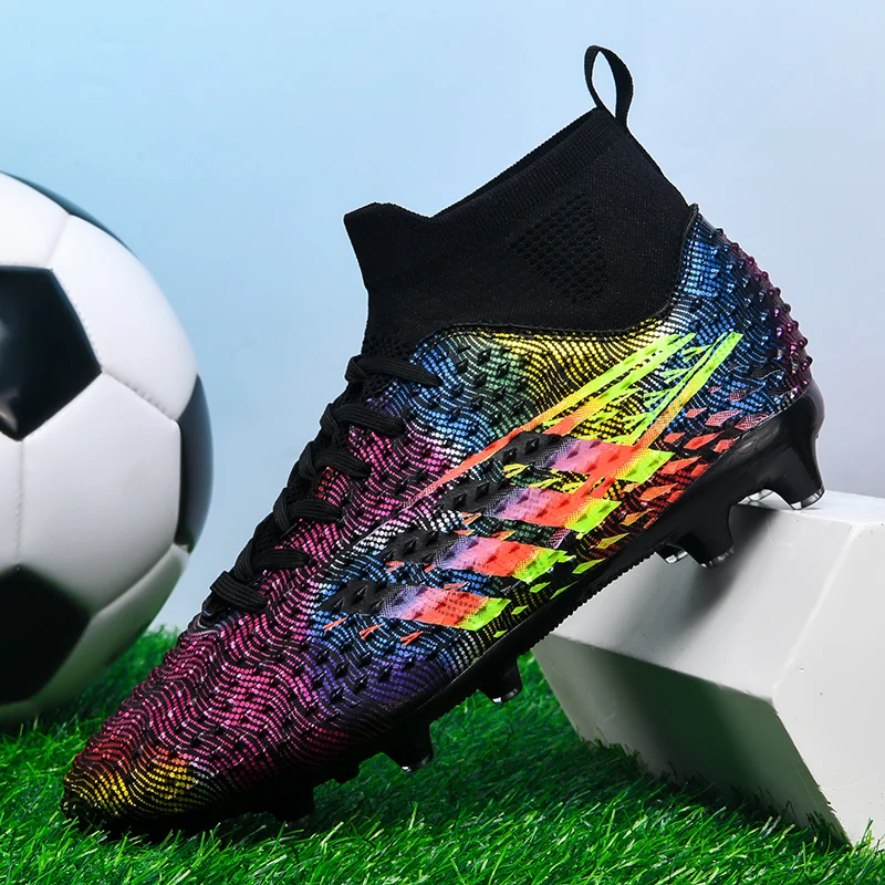 Men's Soccer Shoes Soft Football Boots Long Nail Non-Slip Grass Training Sneakers Women Cleats Outdoor High Top Sport Footwear
Men's Soccer Shoes Soft Football Boots Long Nail Non-Slip Grass Training Sneakers Women Cleats Outdoor High Top Sport Footwear