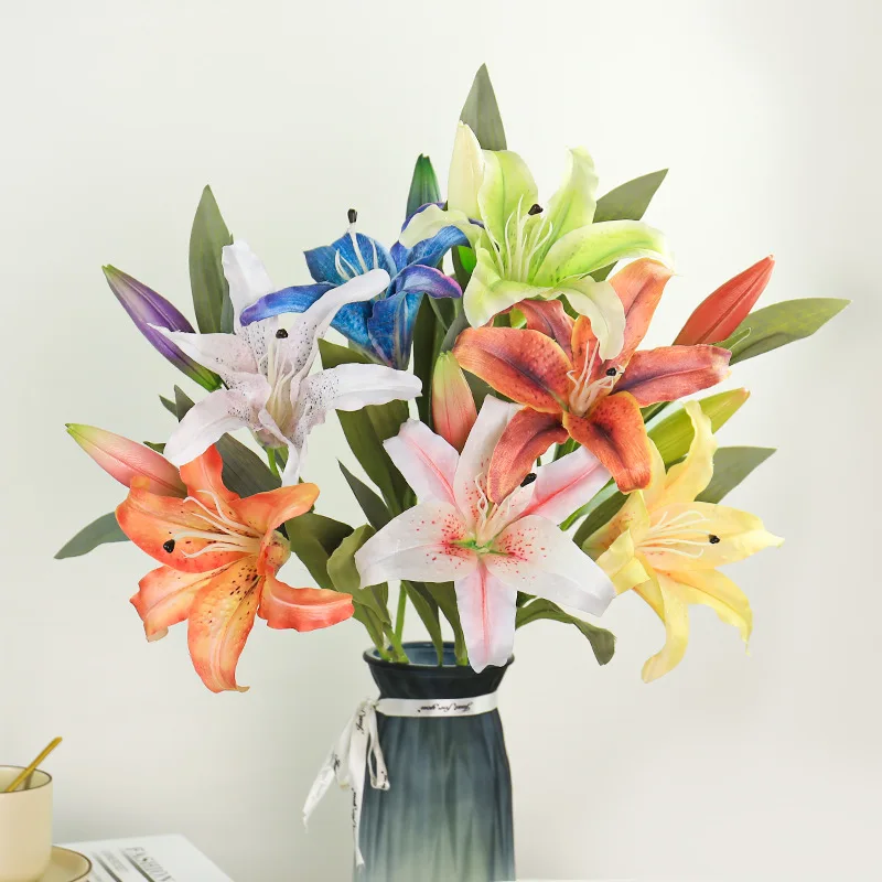 2pc 53cm Simulation 2 Lily 3d Branchlets High Branch Lily Simulation Wedding Hall Row Decoration Fake Flowers Home Ornaments Flo
2pc 53cm Simulation 2 Lily 3d Branchlets High Branch Lily Simulation Wedding Hall Row Decoration Fake Flowers Home Ornaments Flo