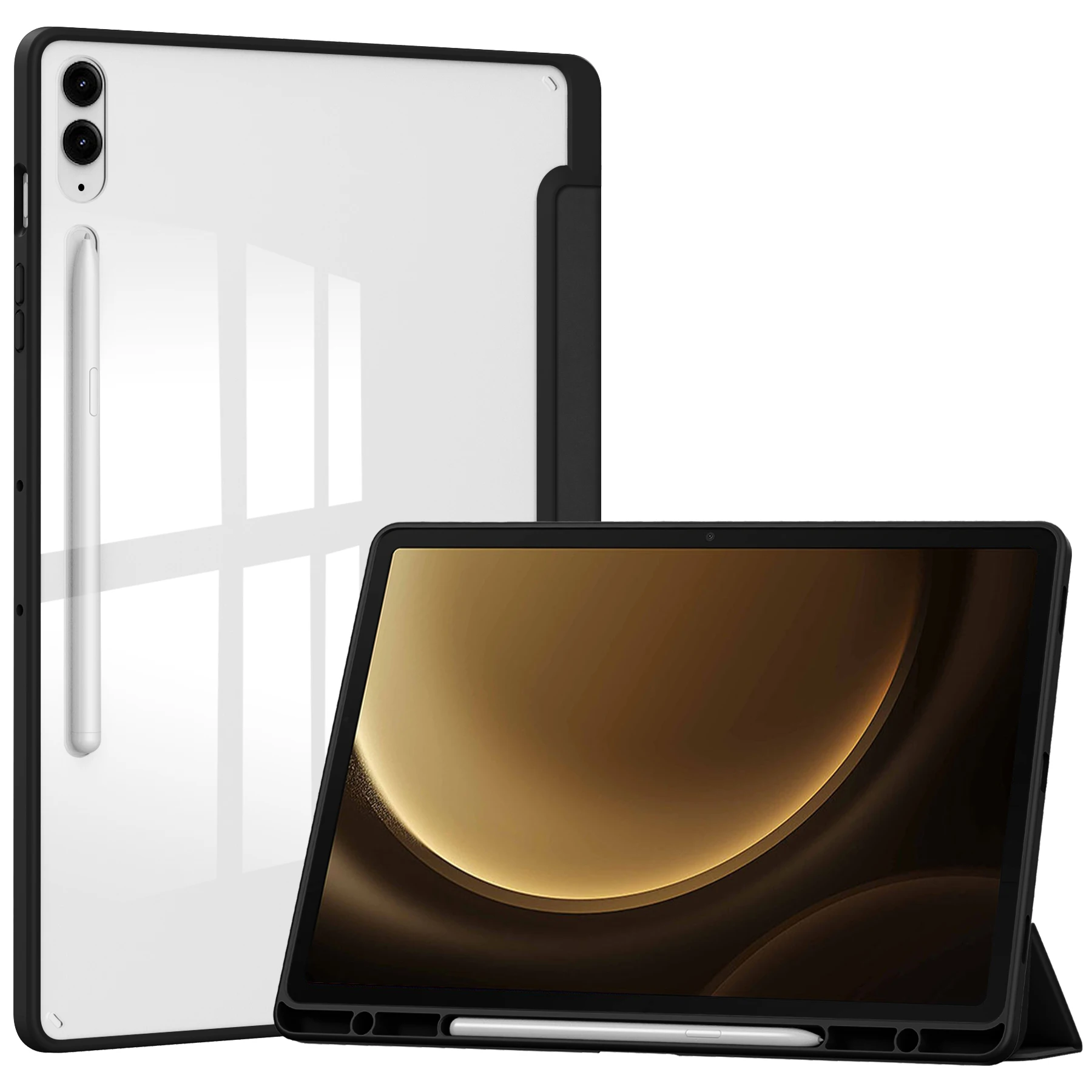Трехскладной чехол для Samsung Galaxy Tab S9 FE Plus, 12,4 дюйма, SM-X810 X816B X610 X616B, прозрачная задняя крышка, умная подставка с автоматическим сном
Трехскладной чехол для Samsung Galaxy Tab S9 FE Plus, 12,4 дюйма, SM-X810 X816B X610 X616B, прозрачная задняя крышка, умная подставка с автоматическим сном