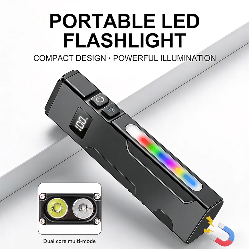 Суперяркий EDC-фонарь с УФ-светом, фиолетовой лампой, USB-зарядкой, RGB-подсветкой, магнитным креплением и клипсой для ручки, идеально подходит для использования на открытом воздухе
Суперяркий EDC-фонарь с УФ-светом, фиолетовой лампой, USB-зарядкой, RGB-подсветкой, магнитным креплением и клипсой для ручки, идеально подходит для использования на открытом воздухе
