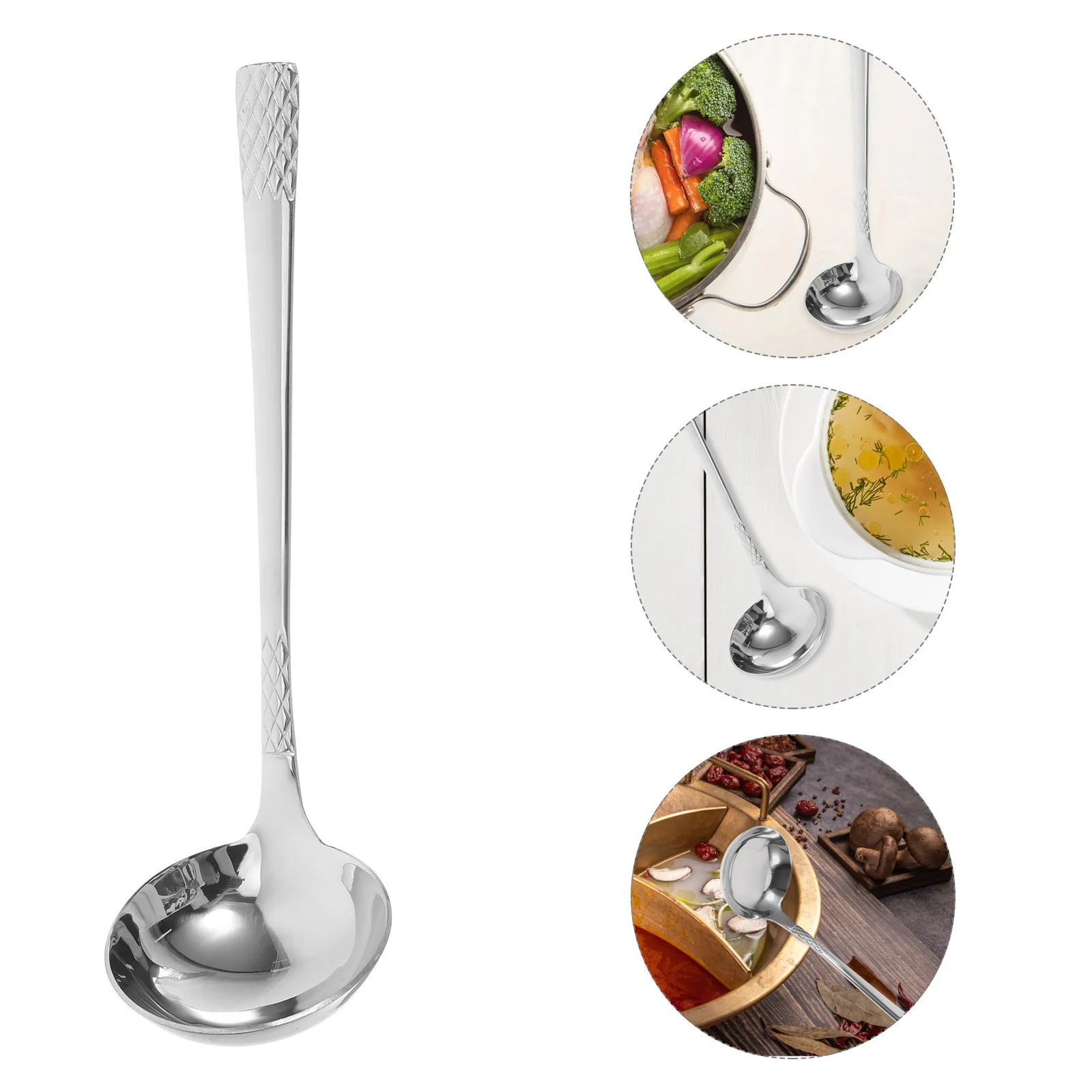 Stainless Steel Thickened Soup Spoon Oil Ladle Cooking Sauce Spoon Hot Pot Kitchen Serving Gravy Ladle Soup Spoons
Stainless Steel Thickened Soup Spoon Oil Ladle Cooking Sauce Spoon Hot Pot Kitchen Serving Gravy Ladle Soup Spoons