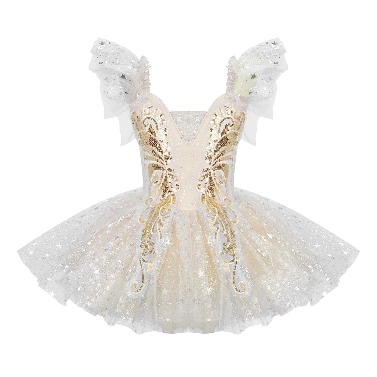 Kids Girls Ballerina Ballet Dance Princess Dress for Stage Performance Outfits Sequin Tulle Tutu Dress with Cuffs Pantyhose
Kids Girls Ballerina Ballet Dance Princess Dress for Stage Performance Outfits Sequin Tulle Tutu Dress with Cuffs Pantyhose