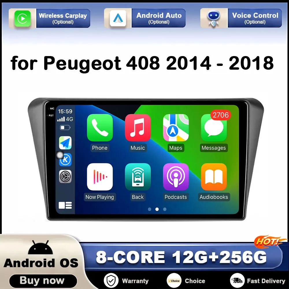 GPS Navi for Peugeot 408 2014 - 2018 Car Video Multimedia Player Android OS System 2.5D Touch Screen Bluetooth WiFi 4G Head Unit
GPS Navi for Peugeot 408 2014 - 2018 Car Video Multimedia Player Android OS System 2.5D Touch Screen Bluetooth WiFi 4G Head Unit