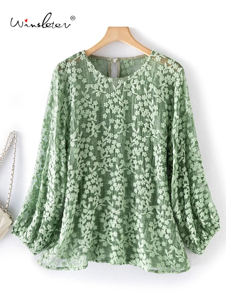 Winsleter-100%Real Silk Elegant T-shirt, Woman Lantern Sleeve Embroidery, Vacation Loose Sunscreen Top, 2025 Summer New T53041CC
Winsleter-100%Real Silk Elegant T-shirt, Woman Lantern Sleeve Embroidery, Vacation Loose Sunscreen Top, 2025 Summer New T53041CC