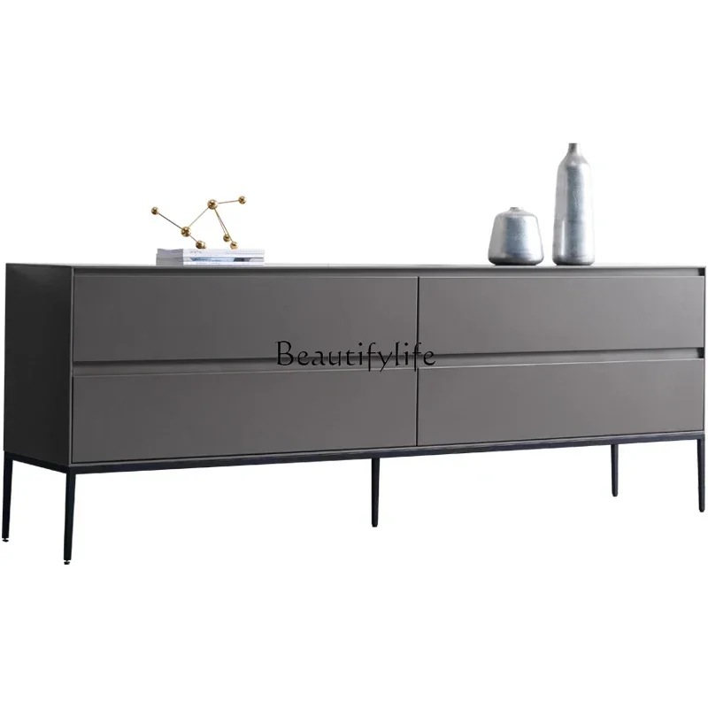 Italian minimalist side cabinet light luxury high-footed Nordic decoration modern minimalist style porch cabinet 
Italian minimalist side cabinet light luxury high-footed Nordic decoration modern minimalist style porch cabinet