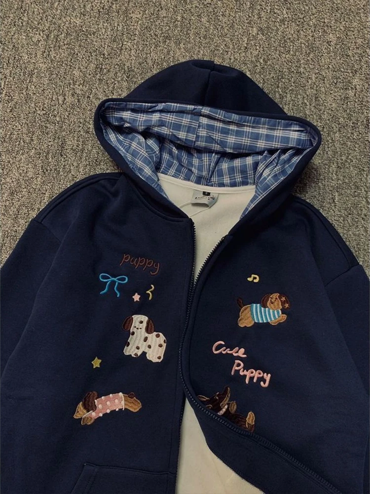 Ladies' Oversized Hoodie Cardigan Embroidered Patchwork Fleece Women's Autumn Winter Korean Style Lazy Chic Jacket
Ladies' Oversized Hoodie Cardigan Embroidered Patchwork Fleece Women's Autumn Winter Korean Style Lazy Chic Jacket