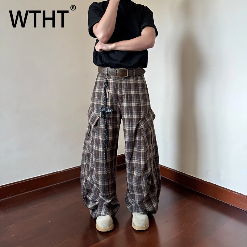 WTHT Fashion Men's Plaid Spliced Big Pockets Casual Pants Trendy 2025 Winter Wide Leg Loose Straight Trousers Male 2A2604
WTHT Fashion Men's Plaid Spliced Big Pockets Casual Pants Trendy 2025 Winter Wide Leg Loose Straight Trousers Male 2A2604
