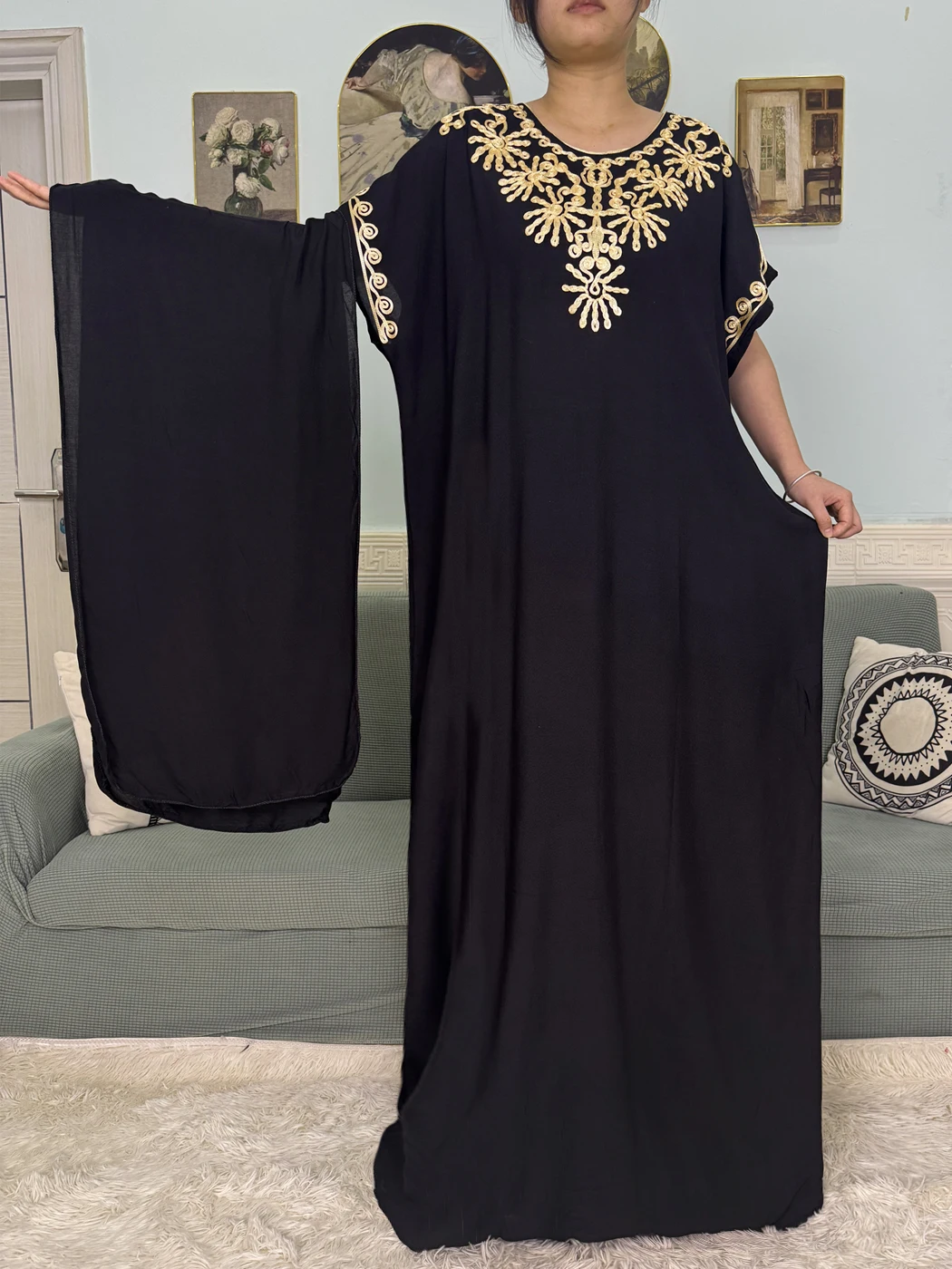 Muslim Abayas For Women Cotton Pure Embroidery Loose Fit Femme Robe African Ramadan Nigeria Boubou Traditional Prayer Garment
Muslim Abayas For Women Cotton Pure Embroidery Loose Fit Femme Robe African Ramadan Nigeria Boubou Traditional Prayer Garment
