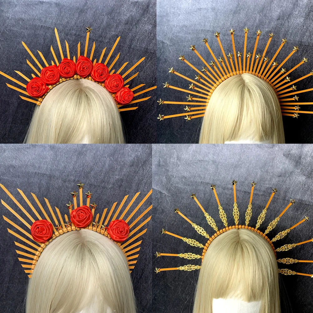 Plasetic Halo Crown Sunburst Spike Crown Headpiece Mary Headband Women's Halloween Costume
Plasetic Halo Crown Sunburst Spike Crown Headpiece Mary Headband Women's Halloween Costume
