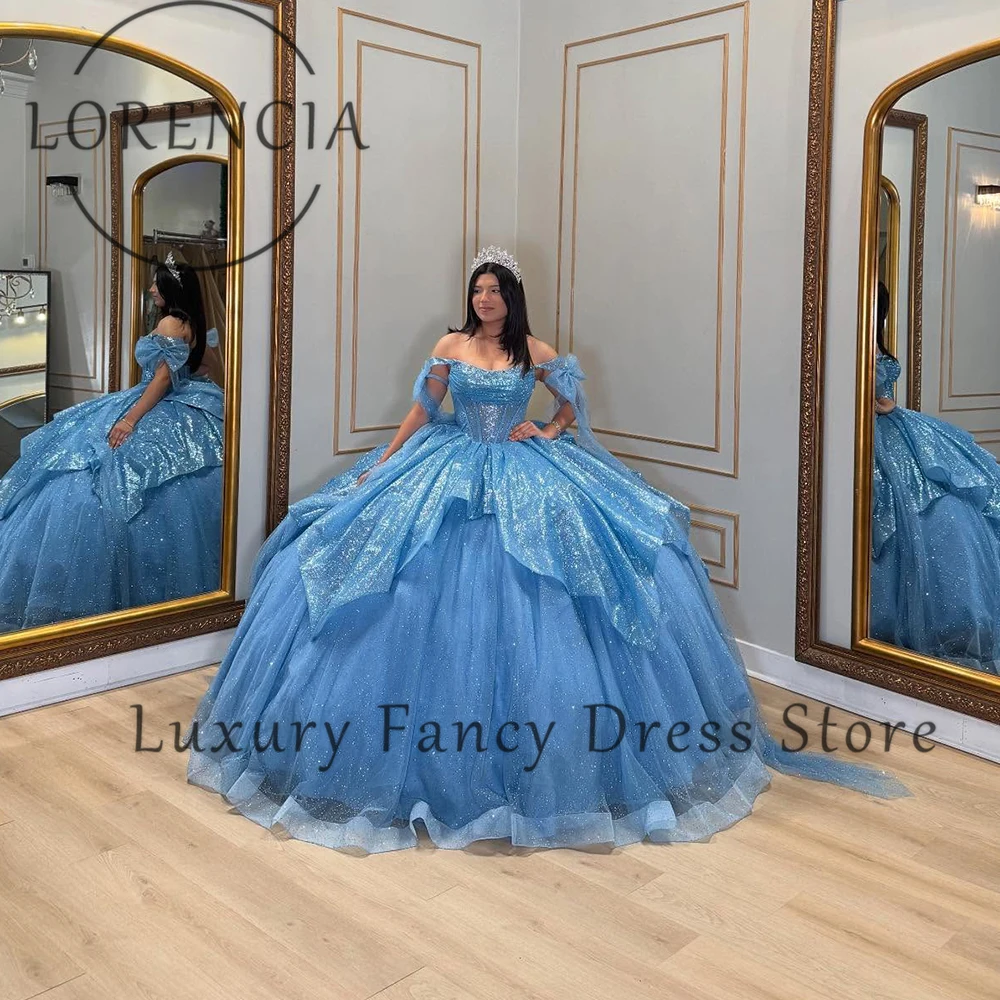 Princess Shiny Quinceanera Dresses for Girl Tulle Glitter Ball Gowns Coming-of-age Ceremony Customized vestidos de 15 años 2025
Princess Shiny Quinceanera Dresses for Girl Tulle Glitter Ball Gowns Coming-of-age Ceremony Customized vestidos de 15 años 2025