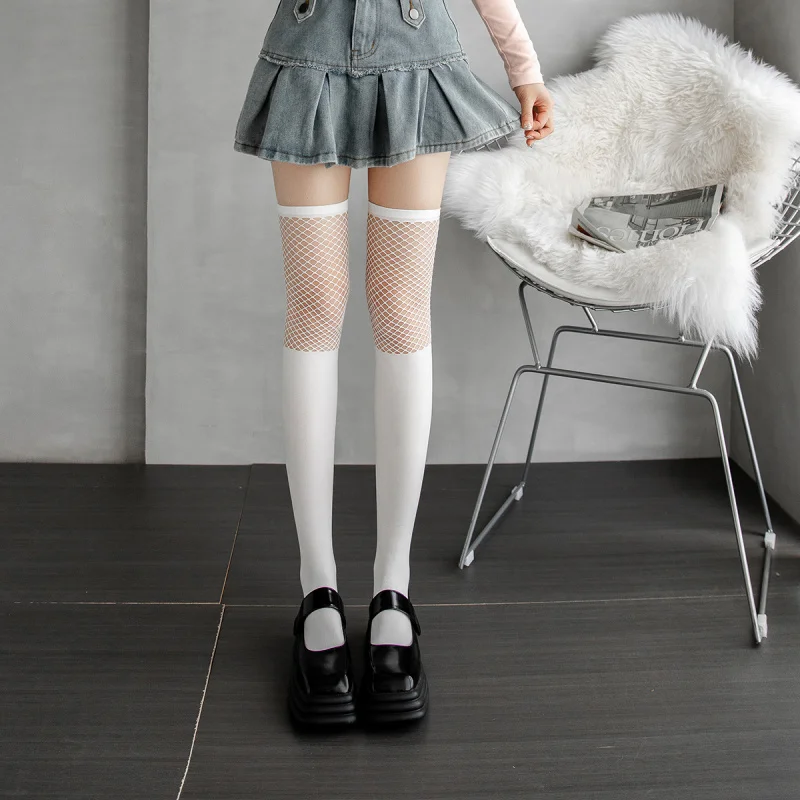 Fishnet Stockings for Women, Autumn Style, Long Tube, Sexy Fake Calf, Black Over-the-Knee Socks, Thin Mesh Stockings
Fishnet Stockings for Women, Autumn Style, Long Tube, Sexy Fake Calf, Black Over-the-Knee Socks, Thin Mesh Stockings