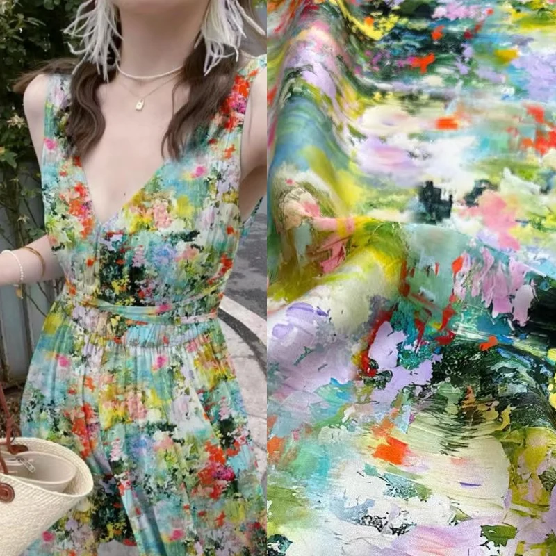 Эластичная шелковая ткань с очаровательным цветочным принтом для летних классических брюк, пижам, ткань для шитья своими руками с шелковым спандексами R2109
Эластичная шелковая ткань с очаровательным цветочным принтом для летних классических брюк, пижам, ткань для шитья своими руками с шелковым спандексами R2109