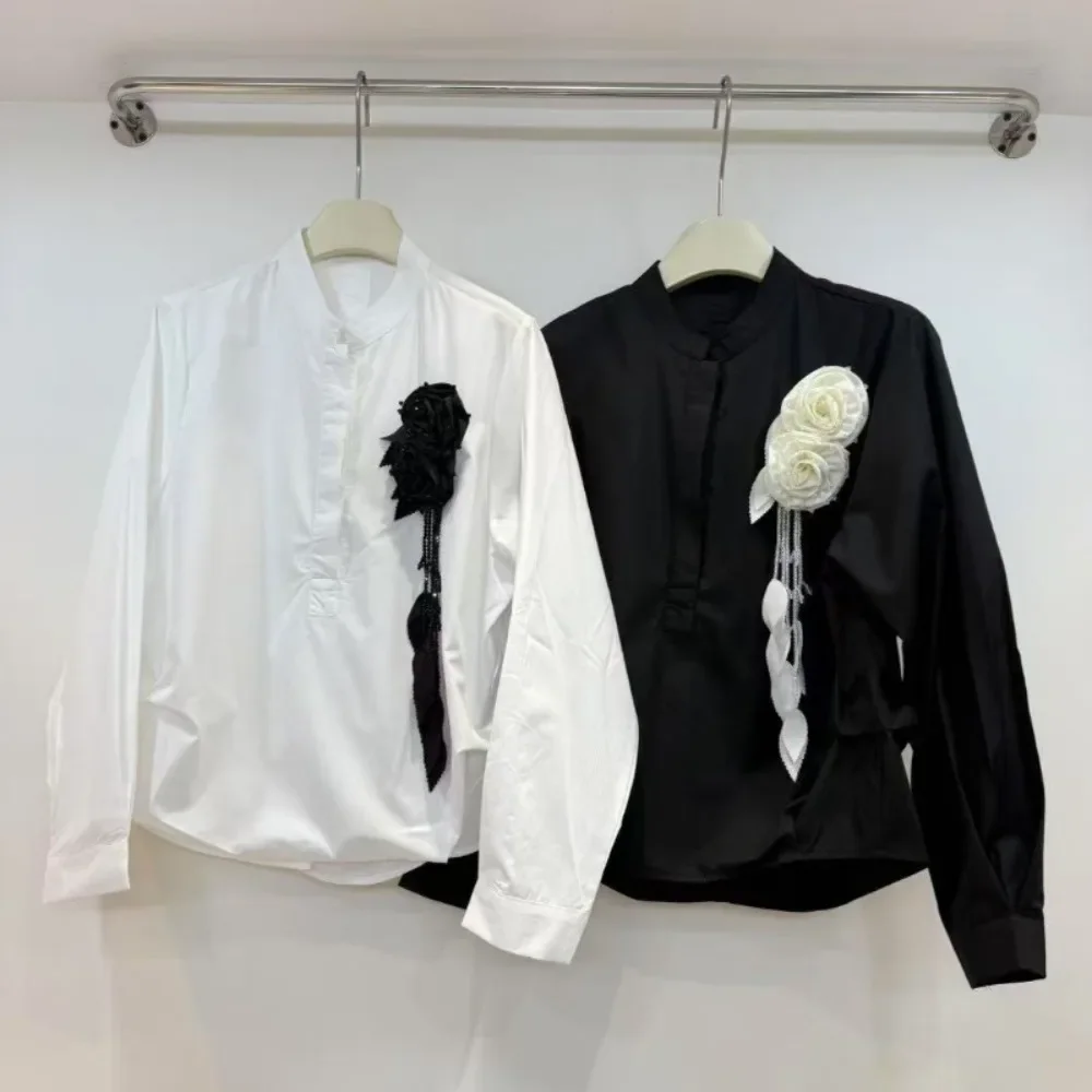 Neploe New Casual Commuter Solid All-match Shirts 3D Flower French Minority Literary Women Clothing Elegant Loose Soft Blouses
Neploe New Casual Commuter Solid All-match Shirts 3D Flower French Minority Literary Women Clothing Elegant Loose Soft Blouses