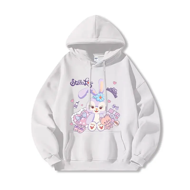 Disney StellaLou Hoodie Women Cotton Fleece Pullover 2025 Autumn Winter Sweet Style Black Base Purple Rabbit Blue Flower Hair
Disney StellaLou Hoodie Women Cotton Fleece Pullover 2025 Autumn Winter Sweet Style Black Base Purple Rabbit Blue Flower Hair