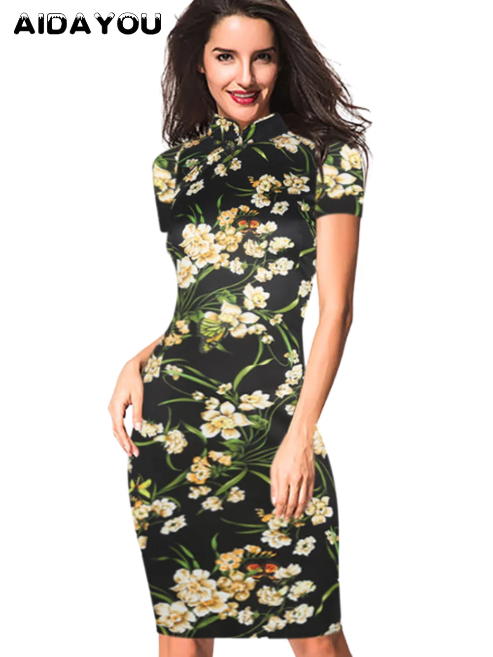 Womens Vintage Qipao Floral Flare Stretch Stand Collar Casual Qipao Cheongsam Dress ouc716a
Womens Vintage Qipao Floral Flare Stretch Stand Collar Casual Qipao Cheongsam Dress ouc716a