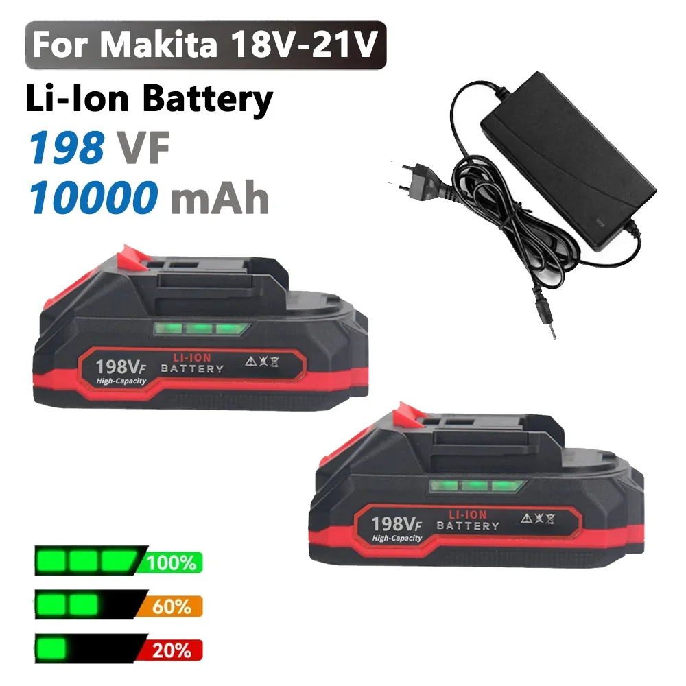 100% Original New 18V 21V 10000mAh Rechargeable Lithium Ion Battery for Makita 18V B Series Power Tools Replacement Battery
100% Original New 18V 21V 10000mAh Rechargeable Lithium Ion Battery for Makita 18V B Series Power Tools Replacement Battery