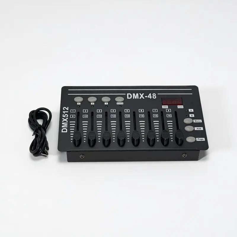 DMX512 Stage Lighting Controller 48 Channels, LED PAR Light DJ Moving Head Light Dimmer Console for Stage Performance
DMX512 Stage Lighting Controller 48 Channels, LED PAR Light DJ Moving Head Light Dimmer Console for Stage Performance