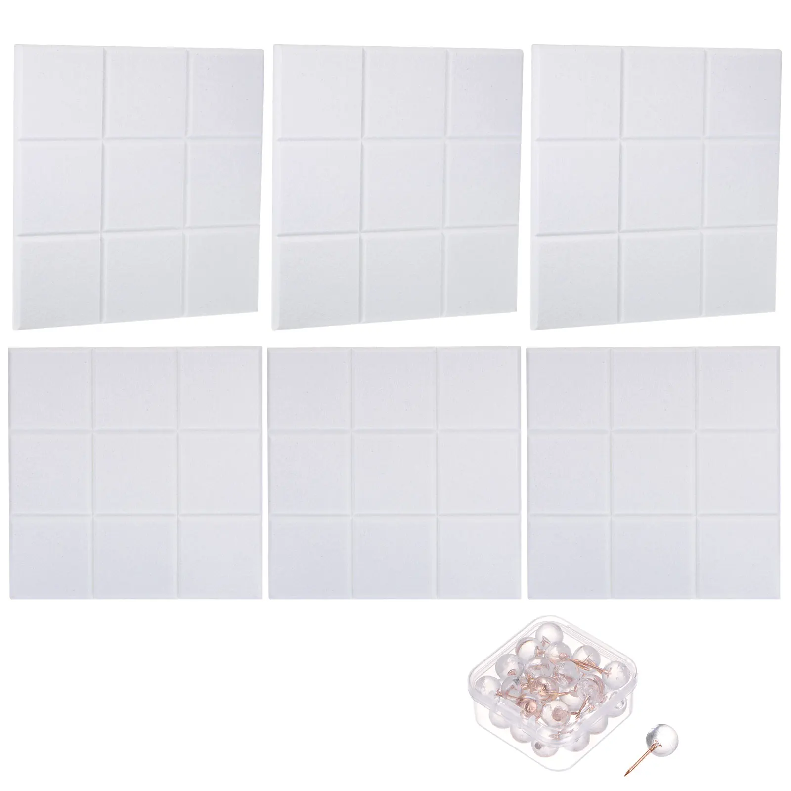 6Pcs Sound Proofing Wall Panels with Push Pins Felt Bulletin Board Self Adhesive Textured Square Felt Tiles for Recording Studio
6Pcs Sound Proofing Wall Panels with Push Pins Felt Bulletin Board Self Adhesive Textured Square Felt Tiles for Recording Studio