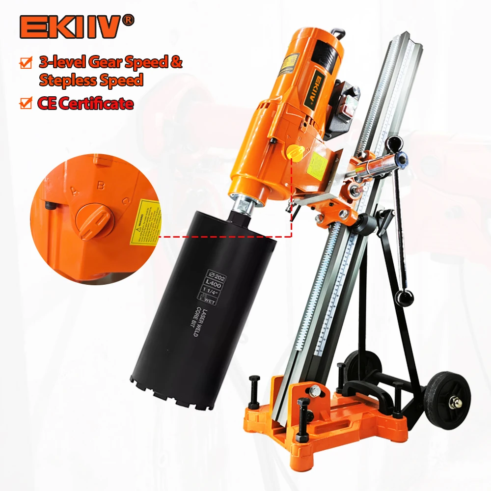 N-250C 250mm Big Power Two Gear Adjustable Speed Concrete Water Core Drill Light Wet Cut Diamond Core Drill
N-250C 250mm Big Power Two Gear Adjustable Speed Concrete Water Core Drill Light Wet Cut Diamond Core Drill
