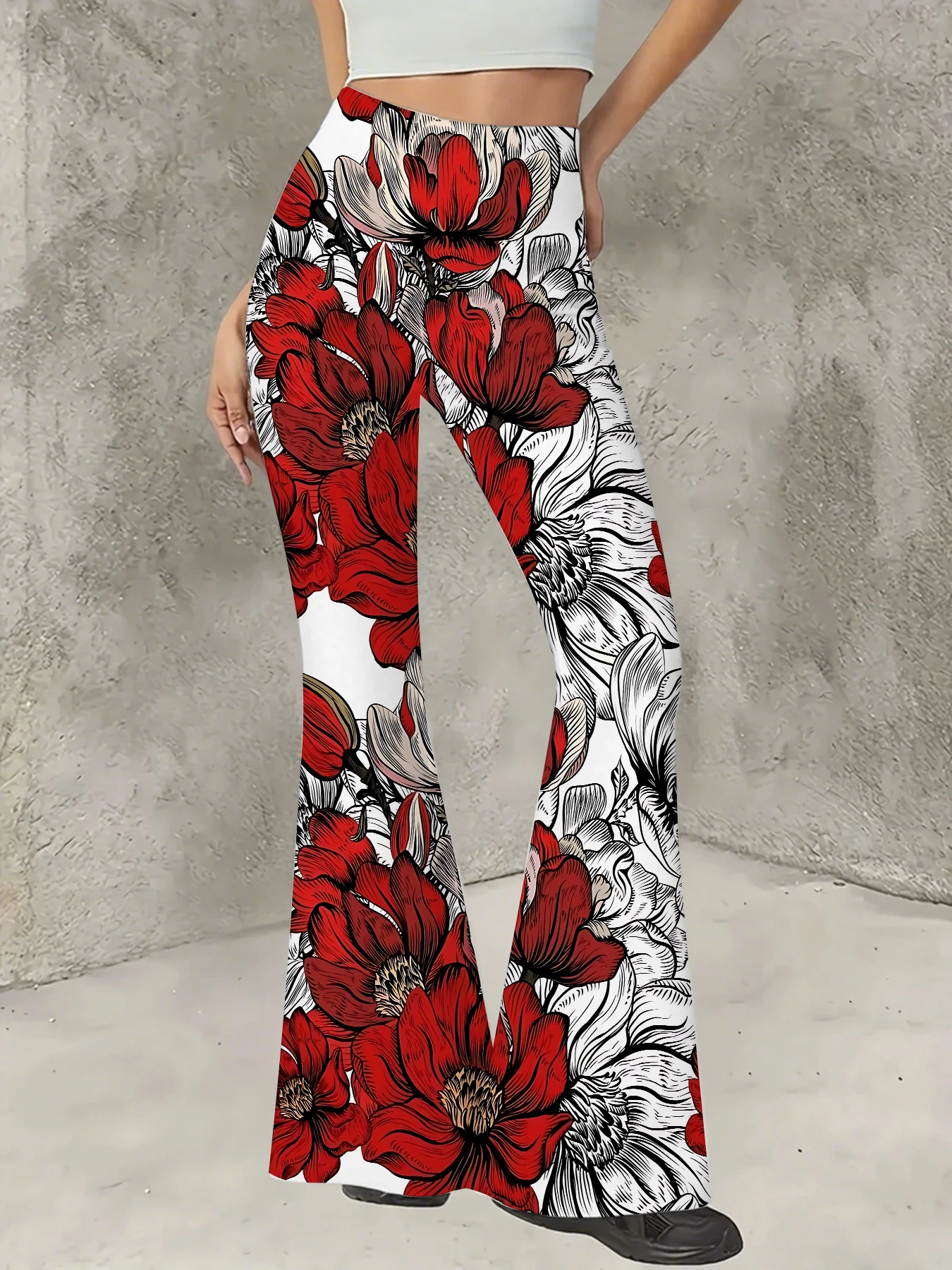 Y2K Graphic Print Flare Pants Women High Waist Knit Bell Bottom Trousers
Y2K Graphic Print Flare Pants Women High Waist Knit Bell Bottom Trousers