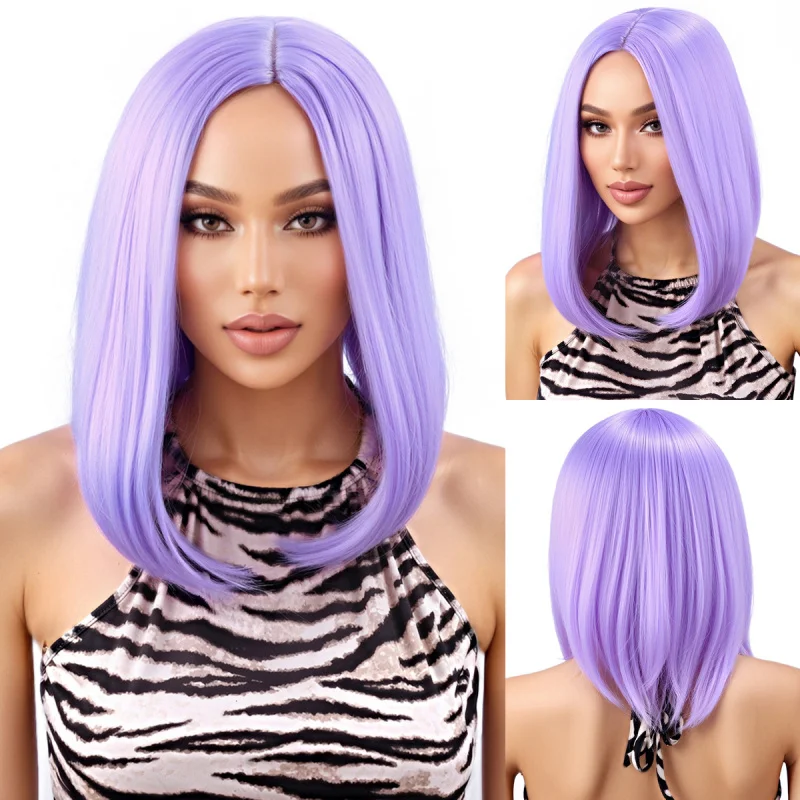 Light purple middle-parted BOB wig with inward curls, shoulder-length short straight hair, natural-looking, suitable for daily c
Light purple middle-parted BOB wig with inward curls, shoulder-length short straight hair, natural-looking, suitable for daily c