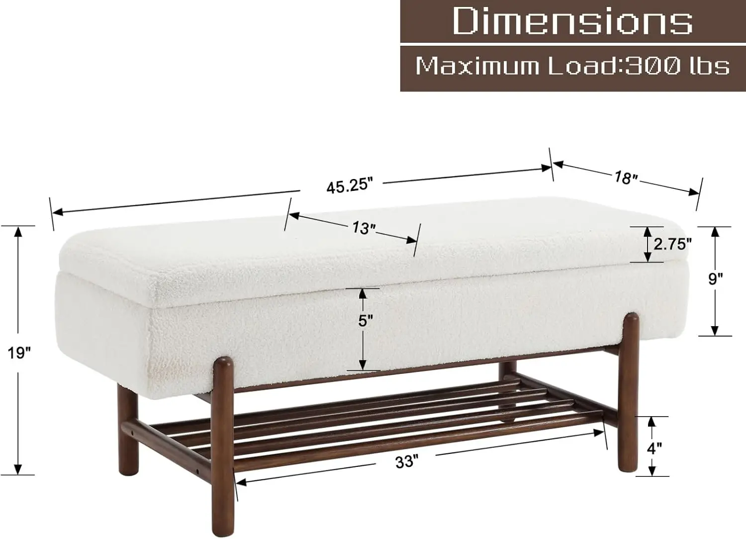 Modern Entryway Storage Bench, Upholstered Shoe Ottoman Bench, Flip-Top End of Bed Bench with Wood Shelf for Living Room/Bedroom
Modern Entryway Storage Bench, Upholstered Shoe Ottoman Bench, Flip-Top End of Bed Bench with Wood Shelf for Living Room/Bedroom