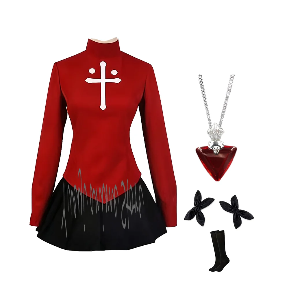 Индивидуальный комплект-Tohsaka Rin, аниме, карнавальный костюм, полный комплект - женская красная рубашка, черная юбка с головным убором | Наряд для ролевых игр на Хэллоуин
Индивидуальный комплект-Tohsaka Rin, аниме, карнавальный костюм, полный комплект - женская красная рубашка, черная юбка с головным убором | Наряд для ролевых игр на Хэллоуин