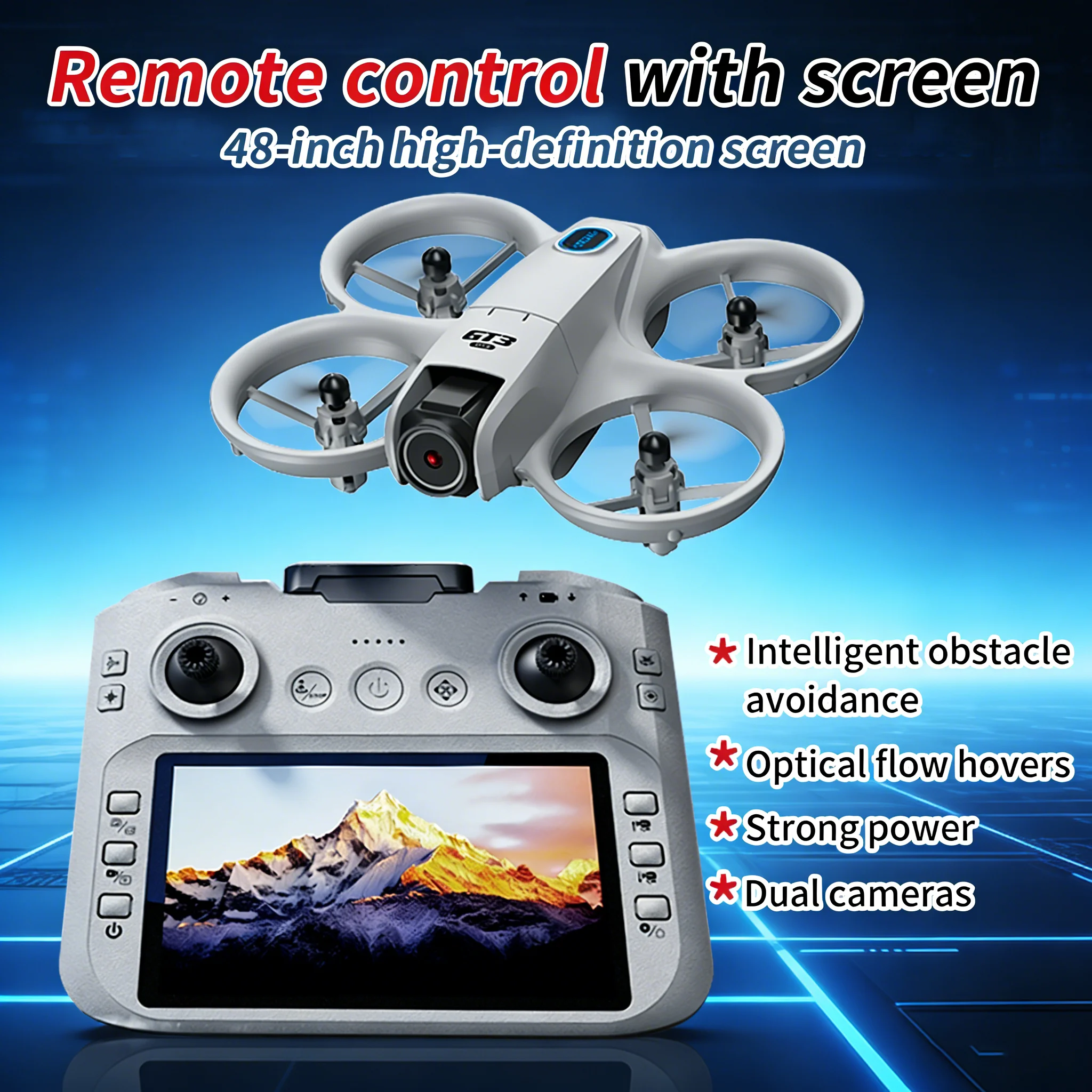 Hot Sales GT3 Max Large Screen Drone 8k Hd Aerial Photography Optical Flow Positioning Brushless Intelligent Obstacle Avoidance
Hot Sales GT3 Max Large Screen Drone 8k Hd Aerial Photography Optical Flow Positioning Brushless Intelligent Obstacle Avoidance