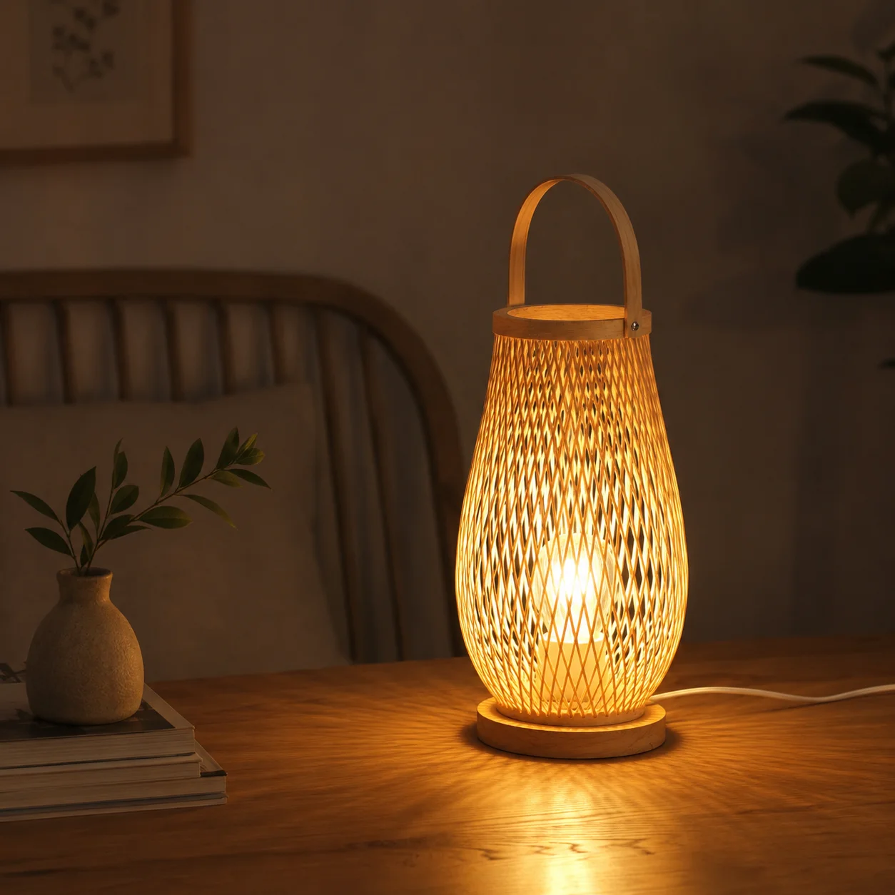 JOYINLED Small Rattan Table Lamp, Beside Lamp, Vintage Wicker Wooden Nightstand Lamp, Woven End Table Lamp for Bedroom Living
JOYINLED Small Rattan Table Lamp, Beside Lamp, Vintage Wicker Wooden Nightstand Lamp, Woven End Table Lamp for Bedroom Living