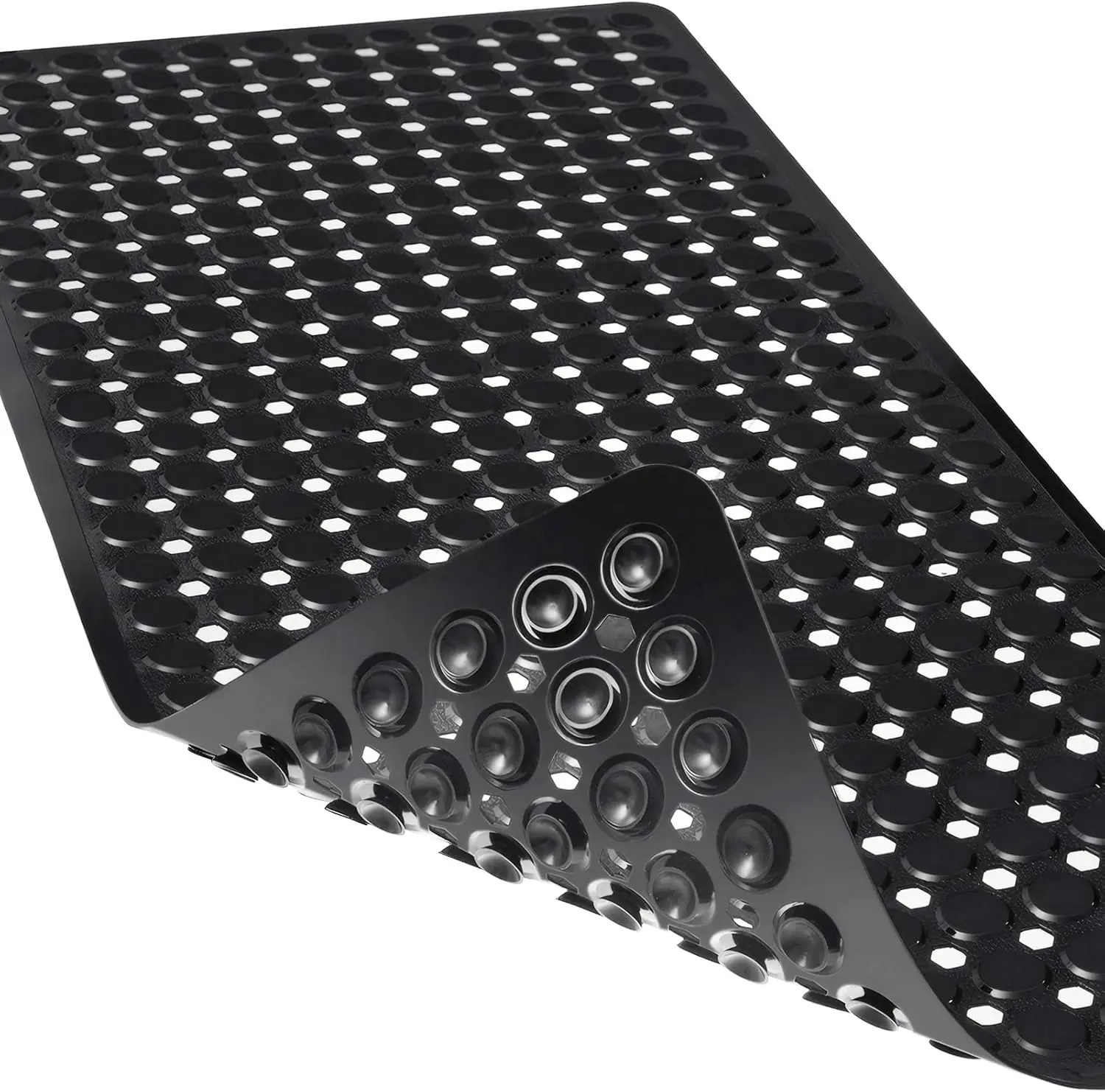 Non-Slip Bathtub Shower Mat 35x16.3 Inch Power Grip Suction Cups Drain Holes Machine Washable Soft Bathmat Black
Non-Slip Bathtub Shower Mat 35x16.3 Inch Power Grip Suction Cups Drain Holes Machine Washable Soft Bathmat Black