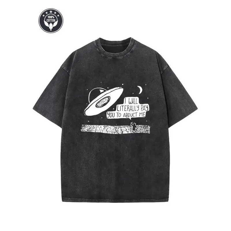 I Will Pay You To Shut Up T-shirt, Funny UFO Graphic Tee, Women's Vintage Washed Oversized Tops, Sarcastic Sci Fi Streetwear
I Will Pay You To Shut Up T-shirt, Funny UFO Graphic Tee, Women's Vintage Washed Oversized Tops, Sarcastic Sci Fi Streetwear