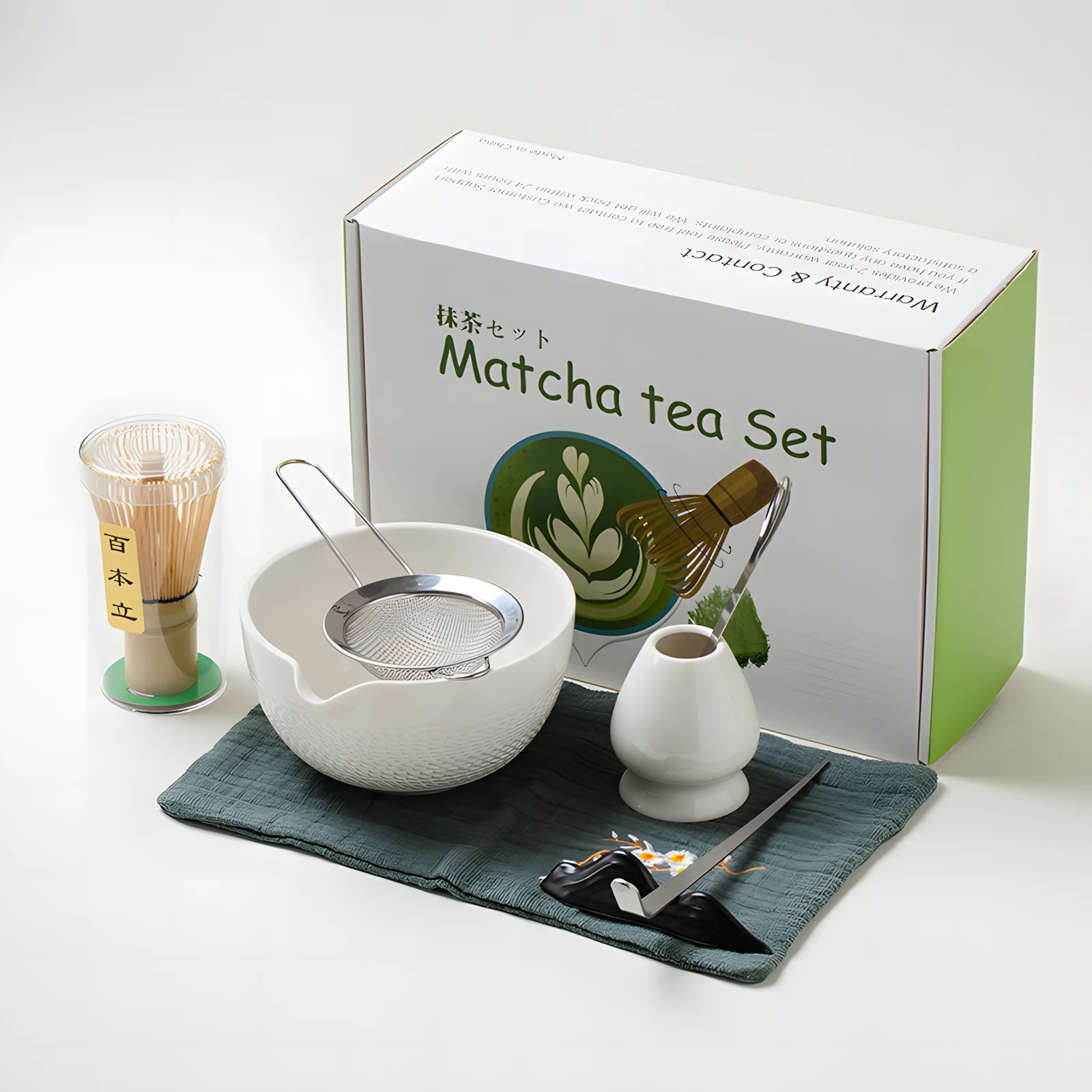 Japanese Matcha Tools Set Ceramic White,Green Kit With Bamboo Spoon/Scoop, Whisk Holder, Matcha Bowl Matcha Gift Set 
Japanese Matcha Tools Set Ceramic White,Green Kit With Bamboo Spoon/Scoop, Whisk Holder, Matcha Bowl Matcha Gift Set