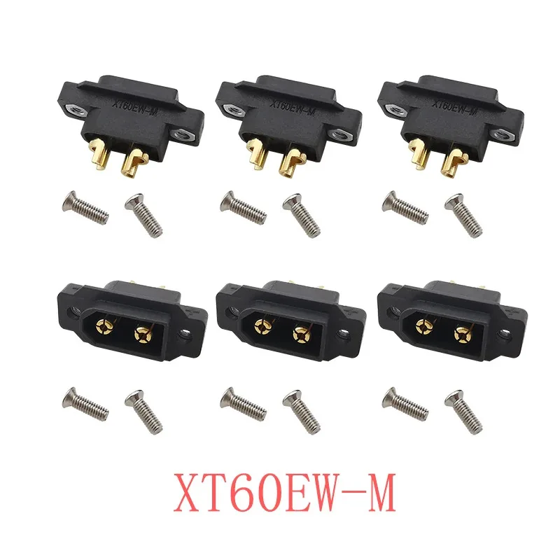 6Pcs Black XT60EW-M XT60 Male Plug Connector Screw Fixed Plate Panel Mount XT60EW Connector for RC Lipo Battery FPV RC Drone DIY
6Pcs Black XT60EW-M XT60 Male Plug Connector Screw Fixed Plate Panel Mount XT60EW Connector for RC Lipo Battery FPV RC Drone DIY