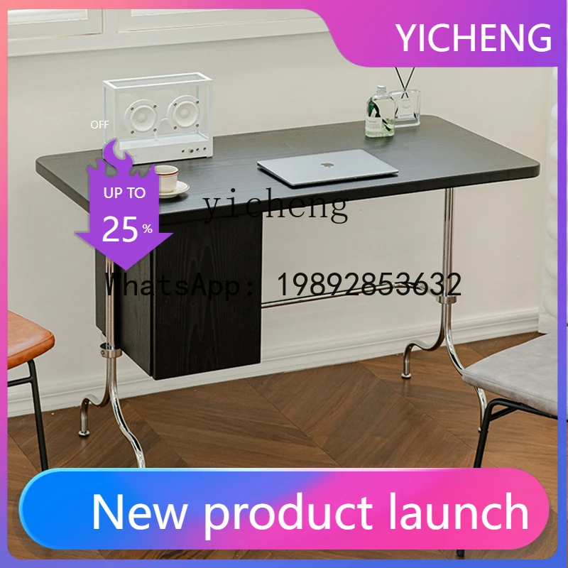 LYY medieval minimalist desk with drawers stainless steel desk light luxury dresser
LYY medieval minimalist desk with drawers stainless steel desk light luxury dresser