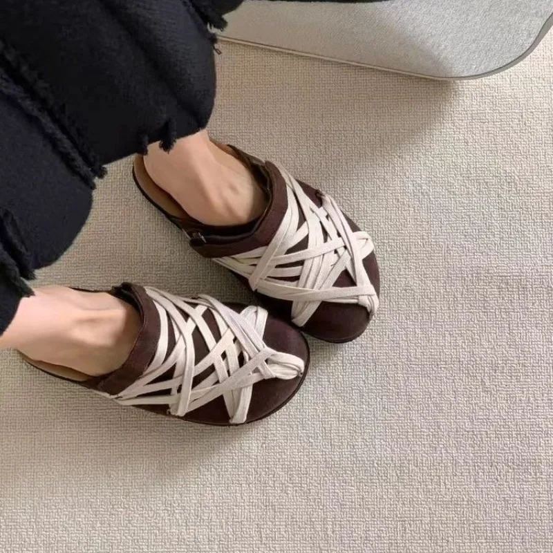 Fashion Women's Shoes Exquisite Retro Mueller Slippers for Woman Comfortable Vacation Casual Shoes Designer Shoes Zapatos Mujer
Fashion Women's Shoes Exquisite Retro Mueller Slippers for Woman Comfortable Vacation Casual Shoes Designer Shoes Zapatos Mujer